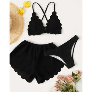 🌻 Scallop Trim Triangle Bikini